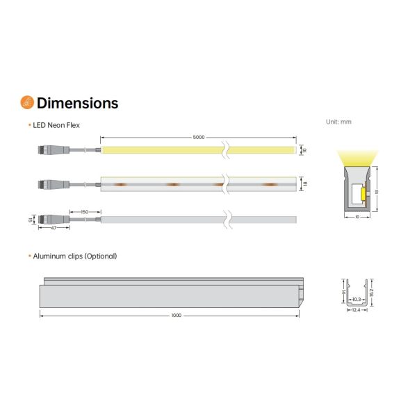 Multicolor Side Bend LED Strip For Dynamic Lighting Effects High CRI Bendable Flex Neon Led