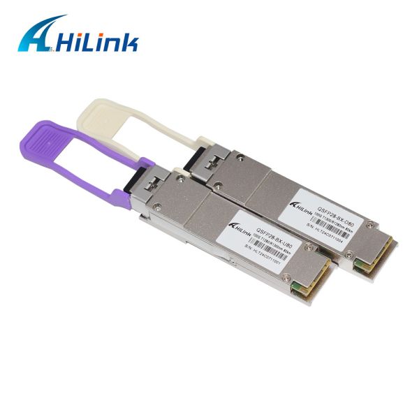 QSFP28 BIDI 1280nm/1300nm 80KM Simplex LC Optical Transceiver Single mode DDM for Long Distance