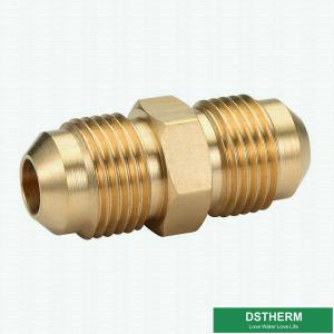 China 45 Degrees Brass Angle Flare Fitting Equal Threaded Union Coupling Pipe Fittings For Gas Use wholesale