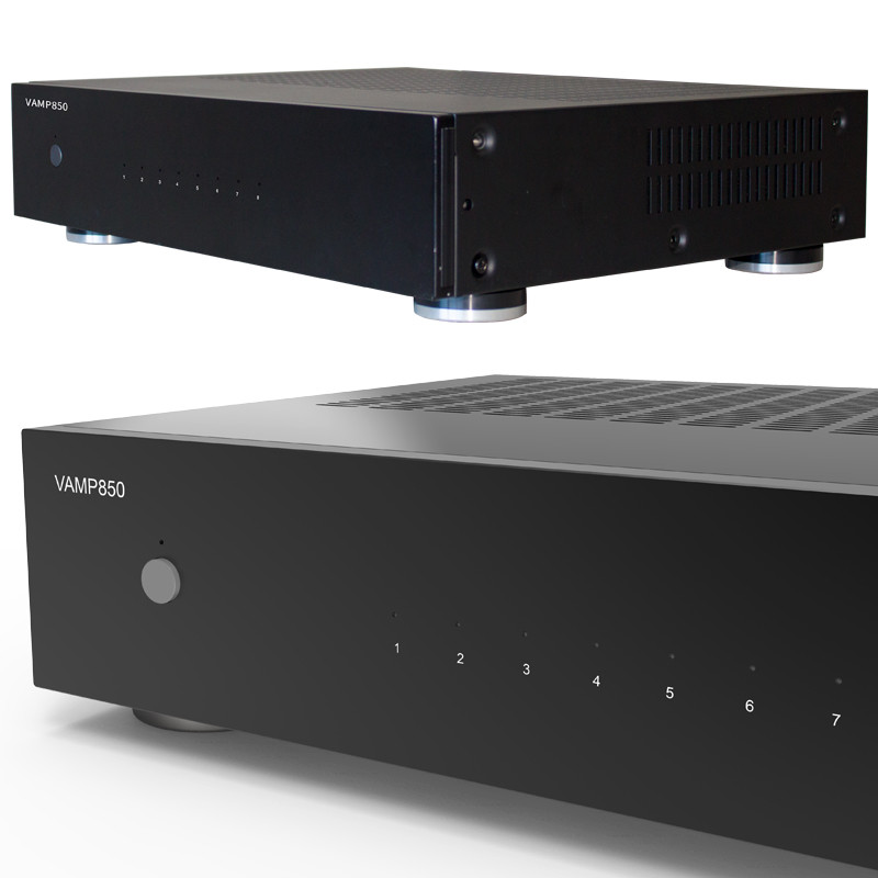 19 Inch Rack Mount 4 Zone Stereo Amplifier 400 Watts With Speaker Selector Volume Control