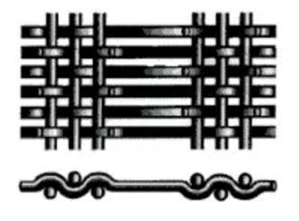 3x3 Lock Crimp Wire Mesh Heavy Duty Mesh Screen With PVC Coated Surface