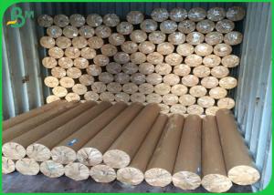 China 50gsm - 80gsm Plotter Paper Roll Soft Smoothy Wood Pulp Material White Color wholesale