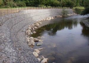 China 3.5mm High Zinc Coated Rock Filled Woven Gabion Basket wholesale