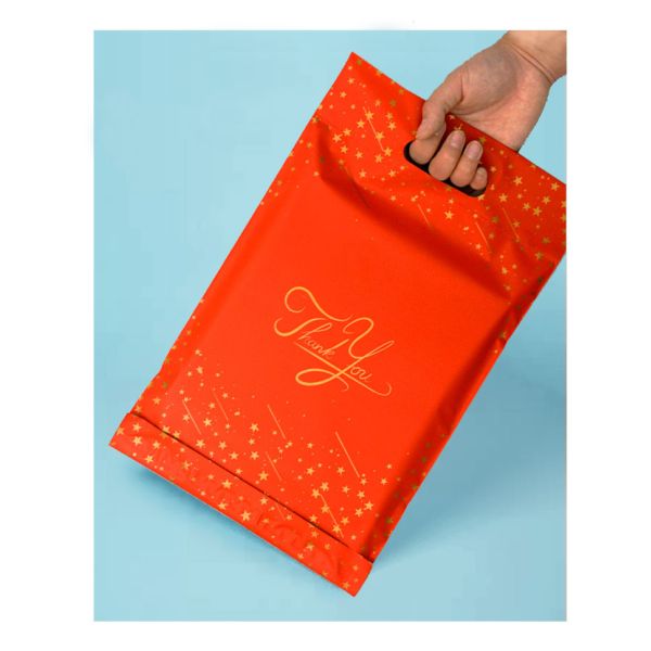 50 Micron-100 Micron PE Biodegradable Poly Mailers With Handle