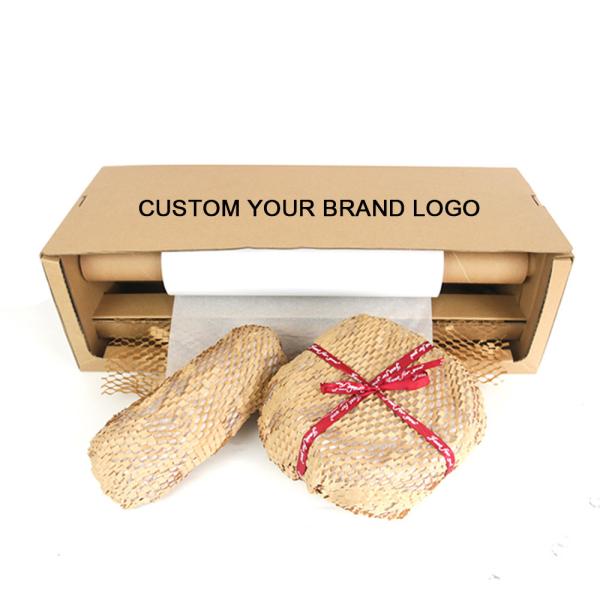 Quality 30CM*40M Brown Recycled Honeycomb Paper Custom Rolling Papers for sale