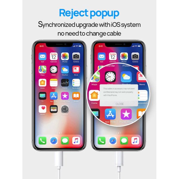 3m 2.4A USB Lightning Charging Cable Durable TPE