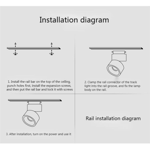 Surface Mount TUV Spotlight Commercial Track Lights 24deg Beam Angle 11cm