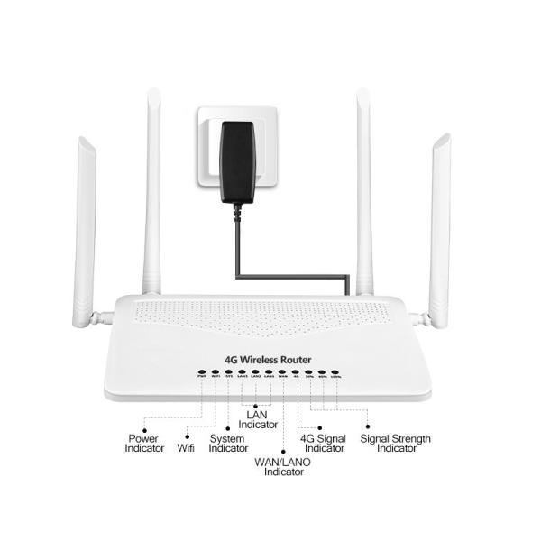 Quality 580Mhz ESD Antistatic Protection 4G Wireless Router 35V 2A Input for sale