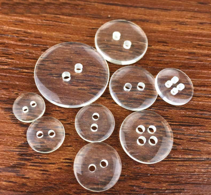 Plastic Polyester Snap Button Transparent Resin Buttons For set