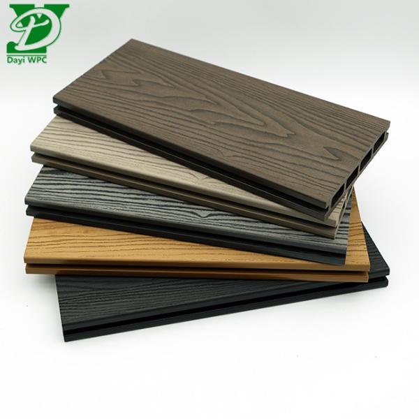 Quality Deep Embossed WPC Hollow Core Composite Decking for sale