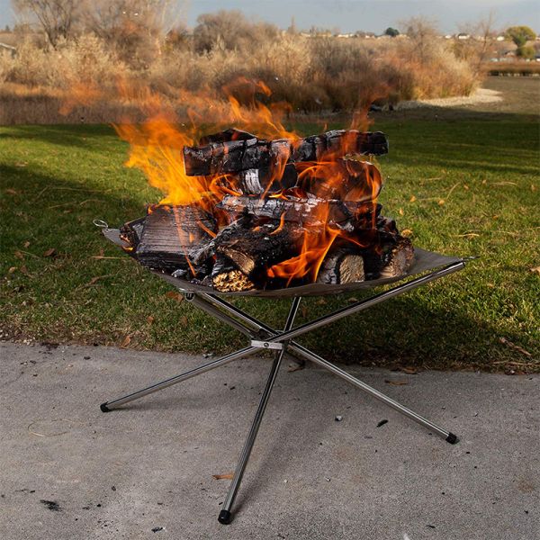 Bonfire Fire Stands Portable Stainless Steel Frame for Camping and Picnic Wood Burning