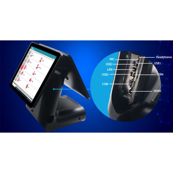 15.6 inch Full HD Display POS System Payment Terminal with Optional Thermal Printer