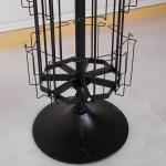 L350mm H1600mm Spinning Display Rack , Rotating Card Display Stand With Mirror