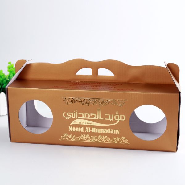 Gloss Varnish Custom Corrugated Boxes Height Weight Capacity Flexible With Window