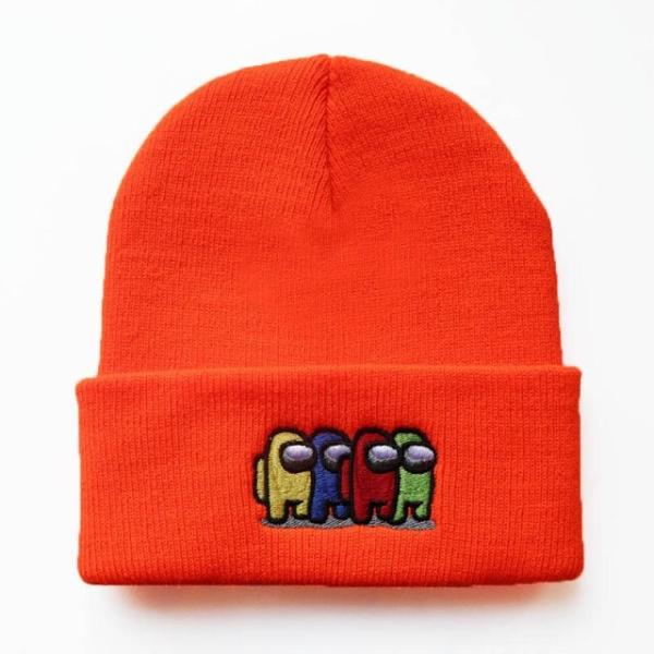 Quality Character 60cm Fluorescent Knit Beanie Hats Custom Pattern for sale