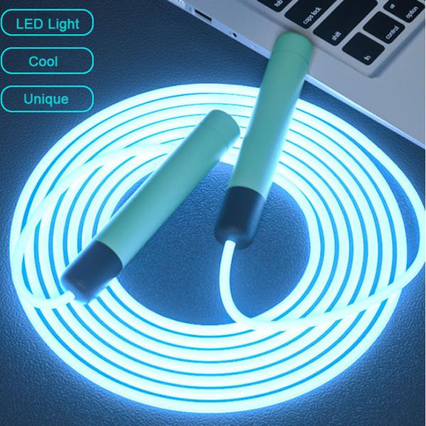 Quality Unisex EVA Home Exercise Equipment LED Light Up Skipping Rope for sale