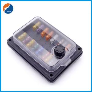 China 32V DC 10 Position Way Circuit Automotive Auto Blade Car Fuse Block Box Waterproof Fuse Holder without LED wholesale