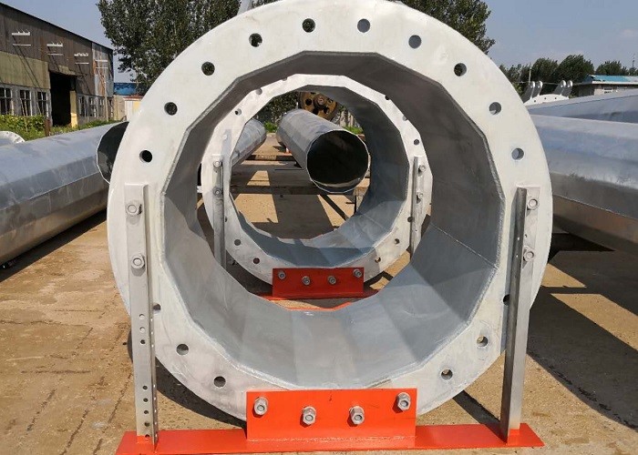 Steel Structure Wind Power Tower , 20m - 180m Free Standing Wind Turbine Tower