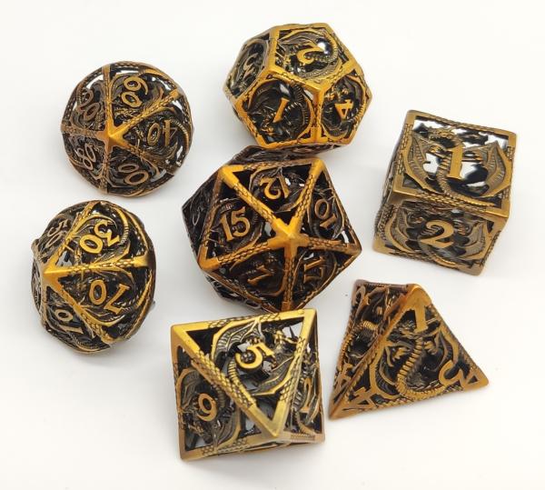 Quality Hand Pouring Durable DND Polyhedral Dice , Wear Resistant Precision RPG Dice for sale