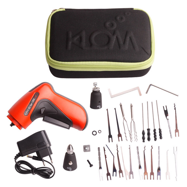 Adjustable Auto Locksmith Tools Cordless Electric Pick Gun With 18 Picking Blades