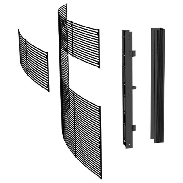 P7.8-7.8 Indoor Curved Transparent Full Color Window Screen for Advertising