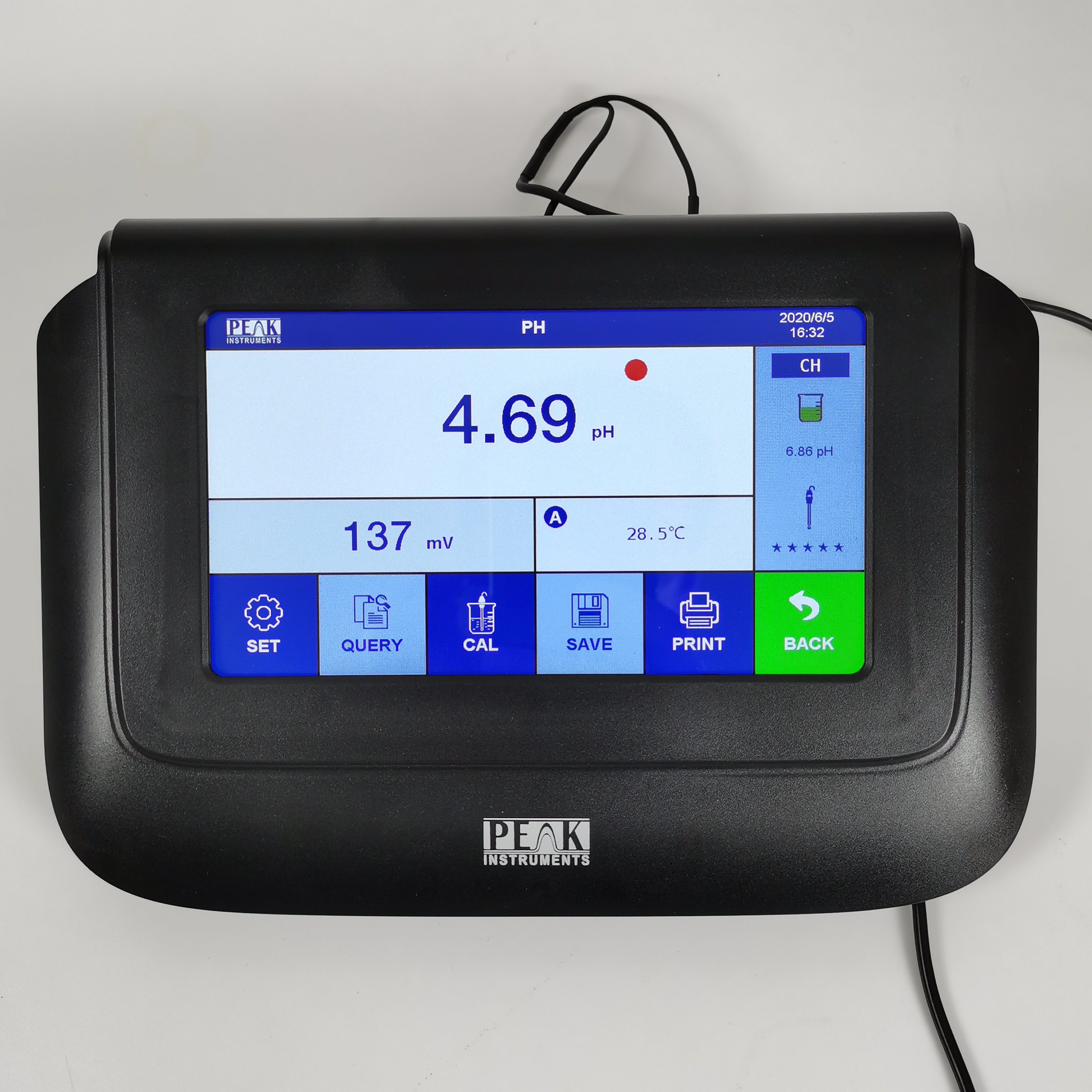 1 Point Calibration Peak Instruments Digital Touch Screen Electrical Conductivity Meter