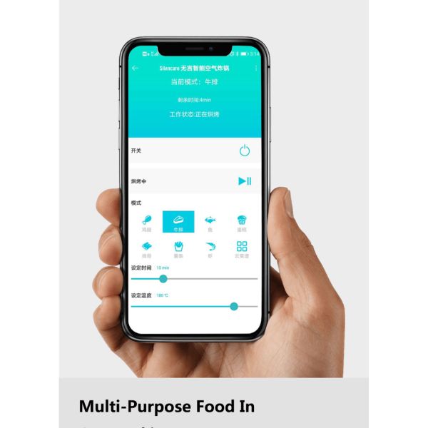 Youpin Silencare Air Fryer 2.5L 1300W Fritadeira Eletrica Led Digital Air Fryer Air Cooker Fryer