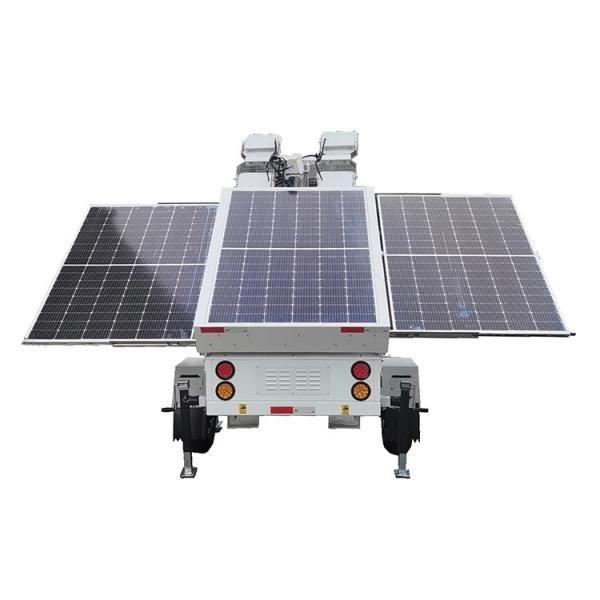 Quality Customized Color Solar Power Telescopic Mast Led Tower Floodlighting Light Trailer For Remote Area Lighting for sale