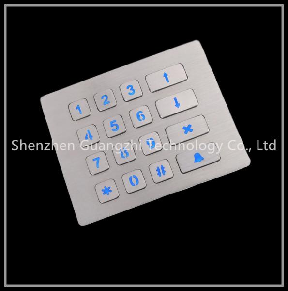 Quality Led Backlight 16 Button Keypad 4x4 Matrix Type For Outdoor Industrial Equipment for sale