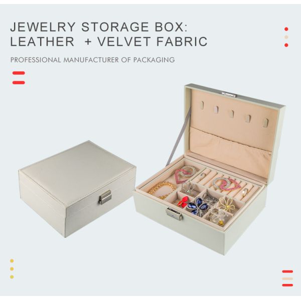 PU Leather Jewelry Storage Case Jewellery Travel Organiser Packaging For Earrings Necklace Rings Storage