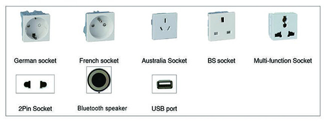 250V 13A Aluminum Alloy SAA Motorized Pop Up Power Socket