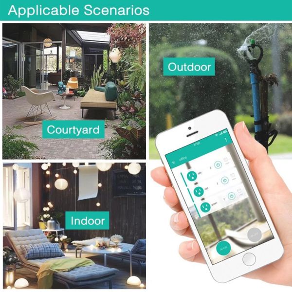 Outdoor Wifi Smart Plug Remote Control Socket With Alexa Iffft Google Assistant