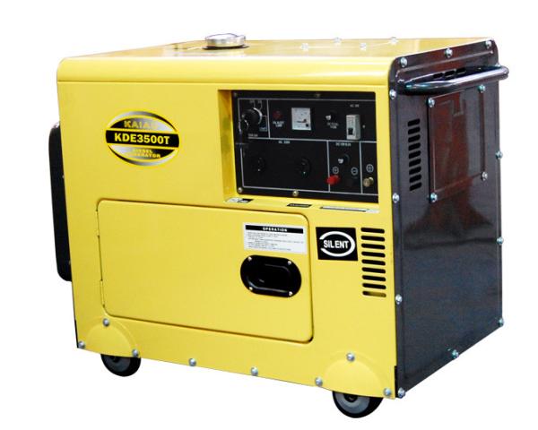 Quality Electric Starter 3 Phase Silent Diesel Generator Set 60HZ KDE3500T3 for sale