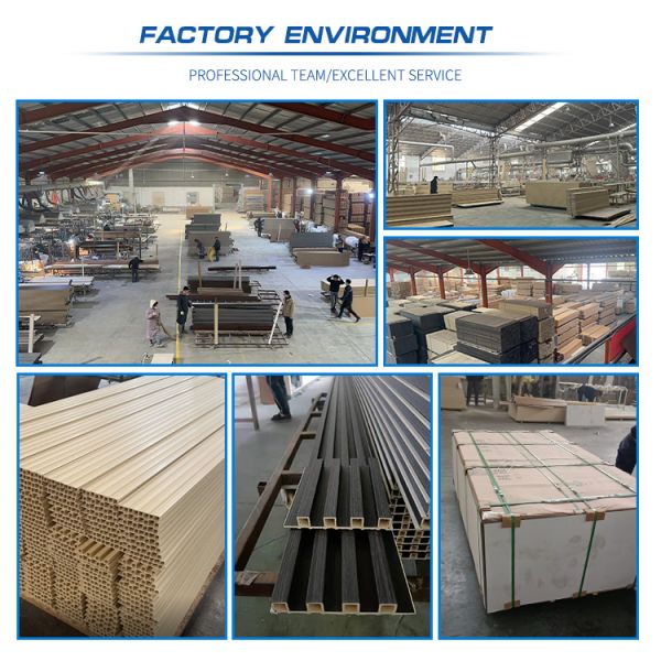 Wood Plastic Composite Cladding Fluted Wall Board WPC Interior Wall Panel