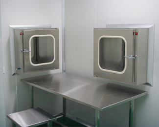 Double Manual Door Clean Room Pass Through Box Passbox With Mechanical Interlock