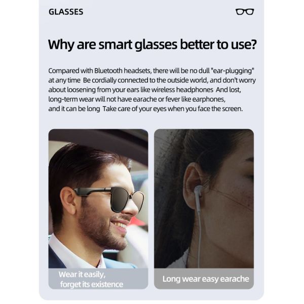 TR90 Smart Glasses Technology Neloy Lens UV Proof Lightweight For Women