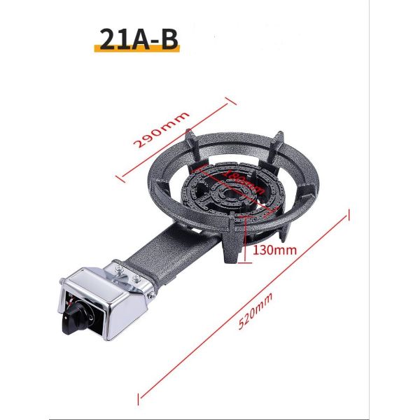 High Pressure Single Burner Cast Iron Stove For Commercial Food Outlets