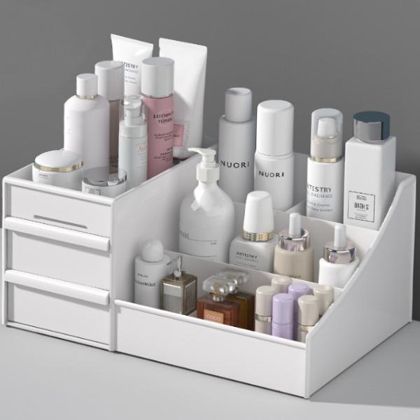 Quality Partition Drawer Type Household Storage Container Desktop Cosmetic Storage Box 330g for sale
