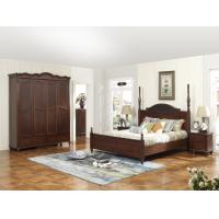 bedroom furniture American style wooden double carving bed models for sale