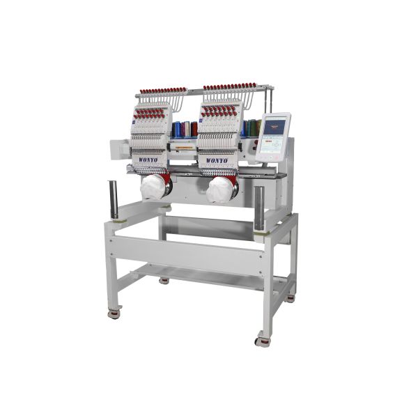 WONYO 2 Head Computerized Apparel Textile Cap Flat Embroidery Machine