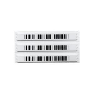 China Shopping Mall EAS 58KHz Security AM Soft Label 45 X 6 X 2mm Bar Code wholesale