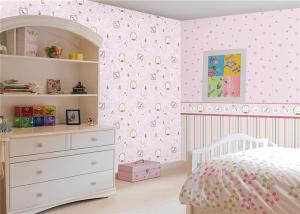 China Comfortable Childrens Pink Wallpaper , Little Girls Bedroom Wallpaper wholesale
