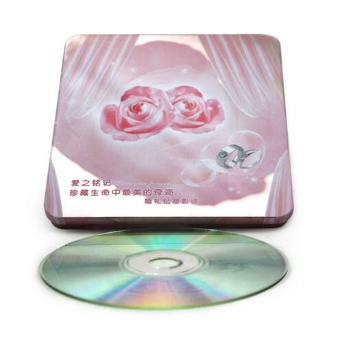 China custom printed hinged CD tin cases wholesale