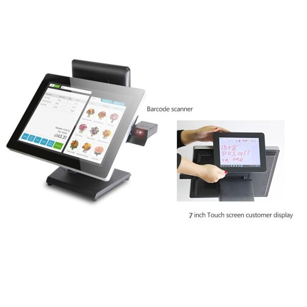 Win7 Win10 POS Touch Screen Monitor Dual Screen Pos Terminal AIO-1589-8''
