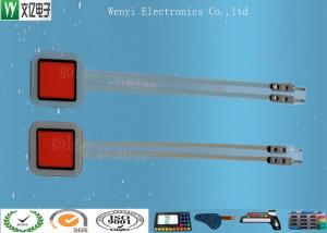 China OEM Printing Single Key Membrane Switch With Red Window Weld Pin PC Overlay wholesale
