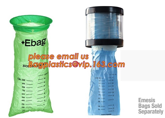 Disposable Portable Medical Emesis Bags, Disposal Waterproof Airsickness Vomit Emesis Bag, Pack Emesis Bag,