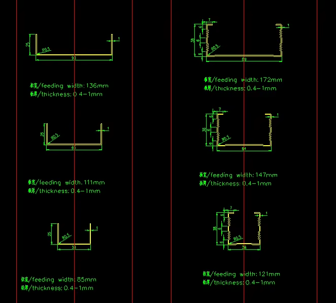 Two In One Keel Stud And Track Drywall Stud Roll Forming Machine