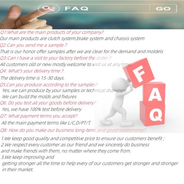 Heavy Truck Clutch Plate and Disc Year 2000-2013 OEM 1818010226 Stock