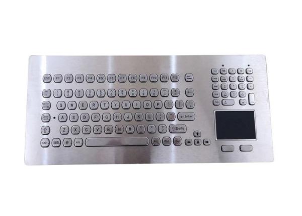 Quality Dual PS2 Industrial Metal Mechanical Keyboard With Trackpad Front Panel Mount for sale