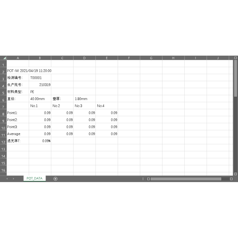 Pipe Non Light Lcd Transmittance Meter Touch Screen Control